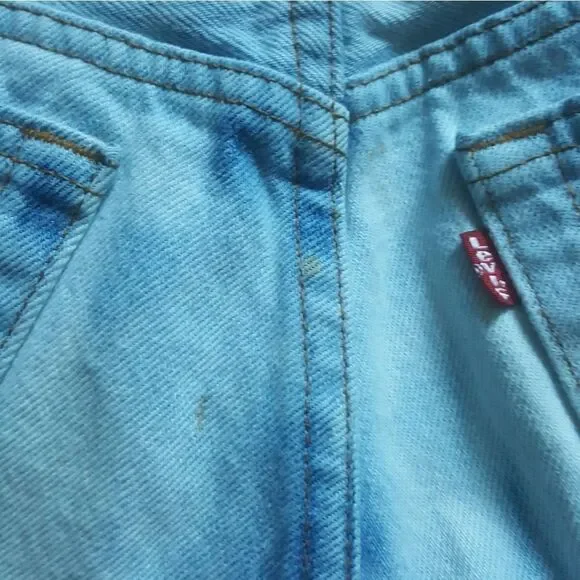 Levi’s 701 Jeans Vintage Y2K USA Student Button Fly Bleach Washed 29x32 Mom